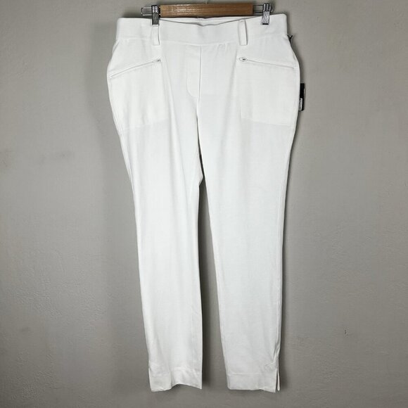 Belyn Key Commuter Pant Chalk‎ White Pull On Golf Pants Women's Size XL NEW - Picture 1 of 14
